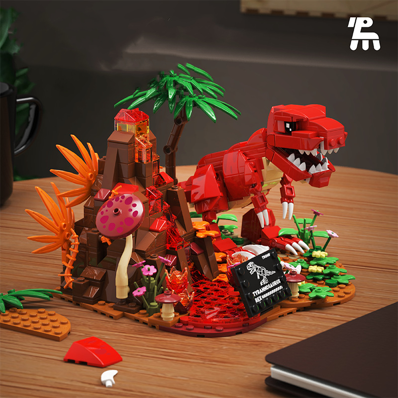 Model Kit Dinosaur - Jurassic Dinosaur World Building Blocks MOC