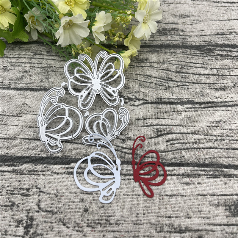 Model Kit Cutter - Butterfly flower Metal Cutting die keychain