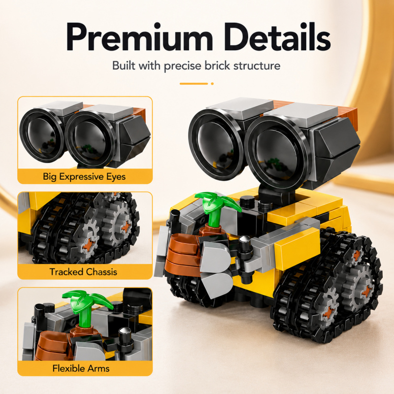 Mini Robot Building Blocks Set - Model Kit Plastic ulasan dan harga