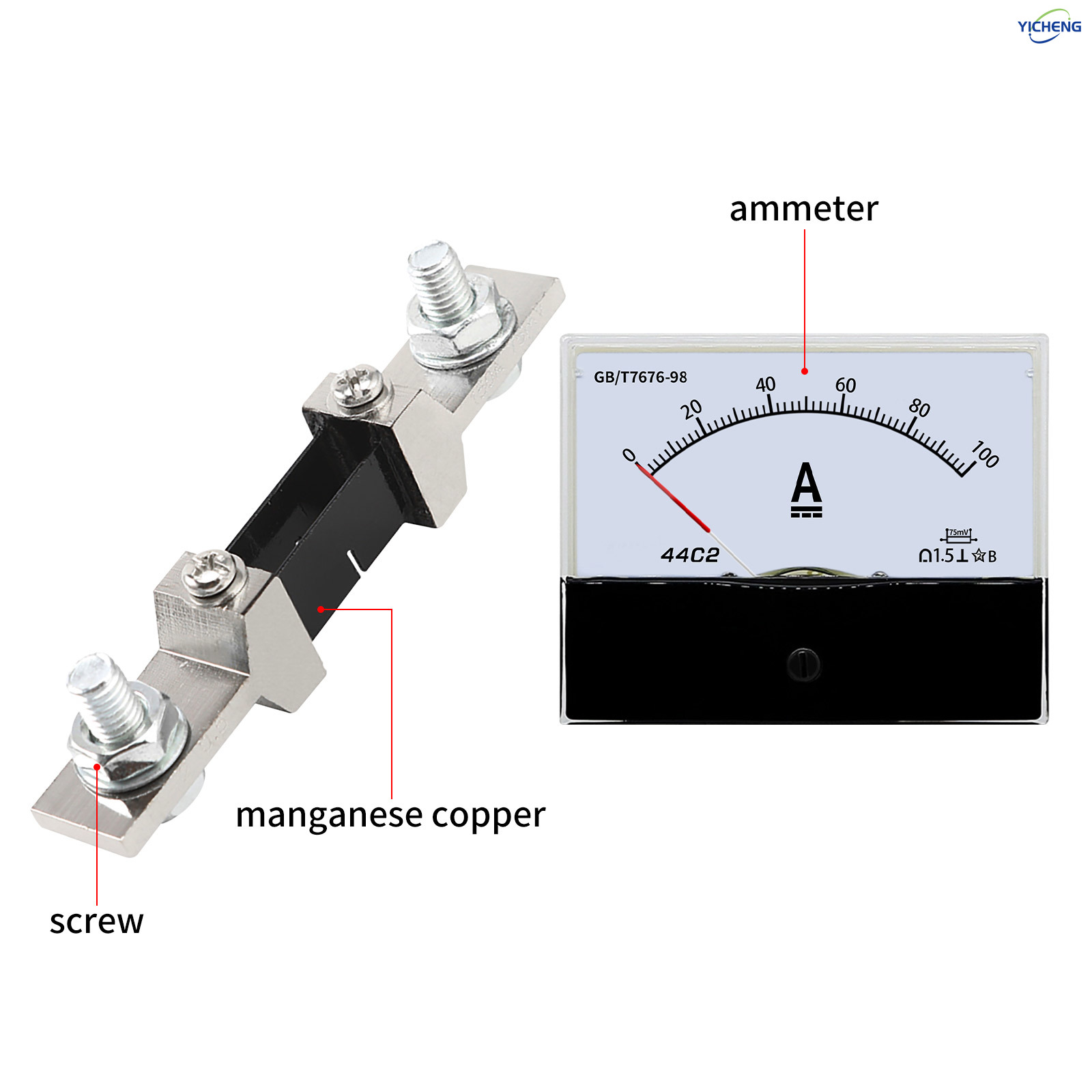 YICHENG DC Ammeter 44C2 Pointe - Panel Line Marker ulasan dan harga