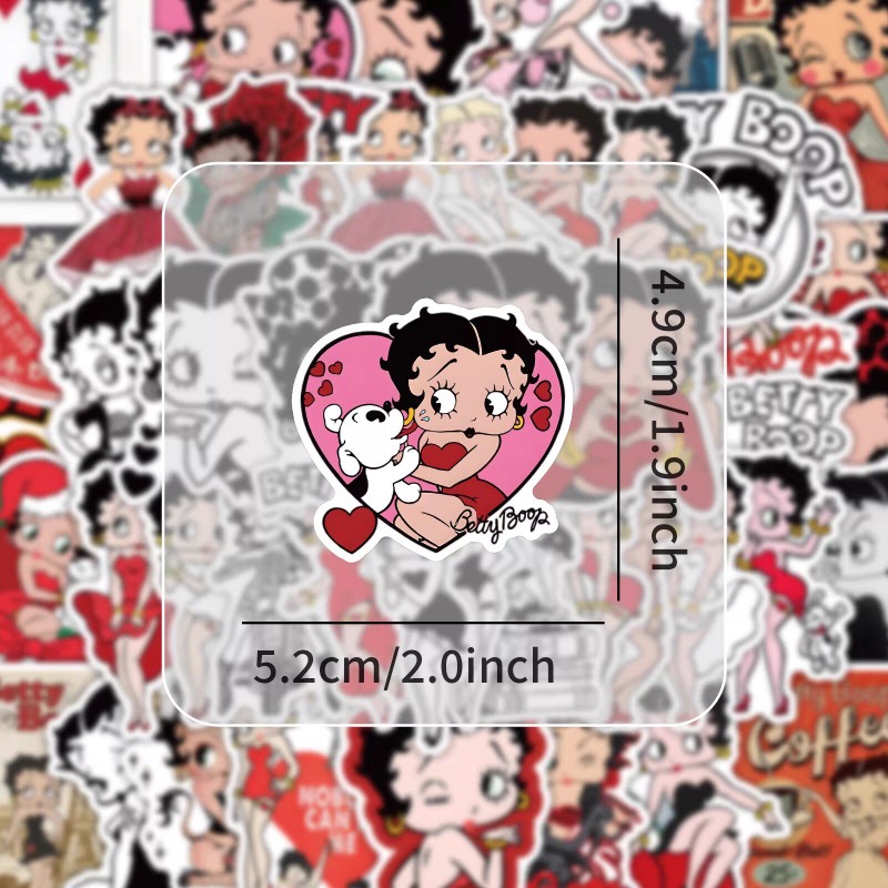 New 50PCS Betty Boop Sticker A - Model Kit Anime ulasan dan harga