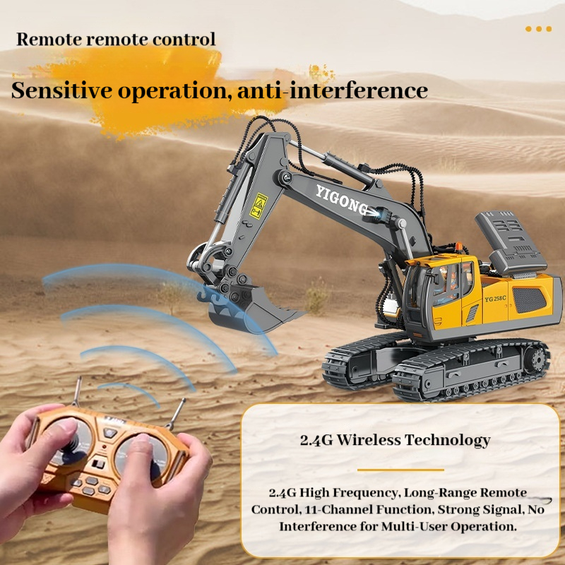 YIGONG Alloy Remote Control En - Model Kit Excavator ulasan dan harga